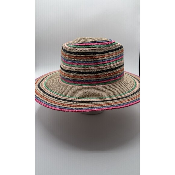 Brixton Straw Hat Rainbow Preppy Western Beach Vacation Summer Boho Large New main image 5